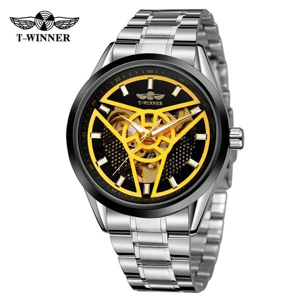 winner men mechanical automatic watch stainless steel male skeleton business watch relogio masculino, Slivery;brown
winner men mechanical automatic watch stainless steel male skeleton business watch relogio masculino, Slivery;brown