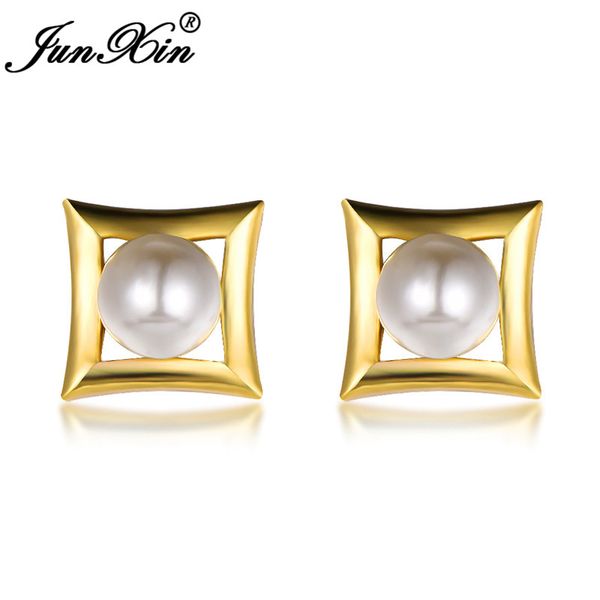 junxin female small pearl stud earrings for women 925 silver yellow gold filled flower triangle square earrings beads cz jewelry, Golden;silver
junxin female small pearl stud earrings for women 925 silver yellow gold filled flower triangle square earrings beads cz jewelry, Golden;silver