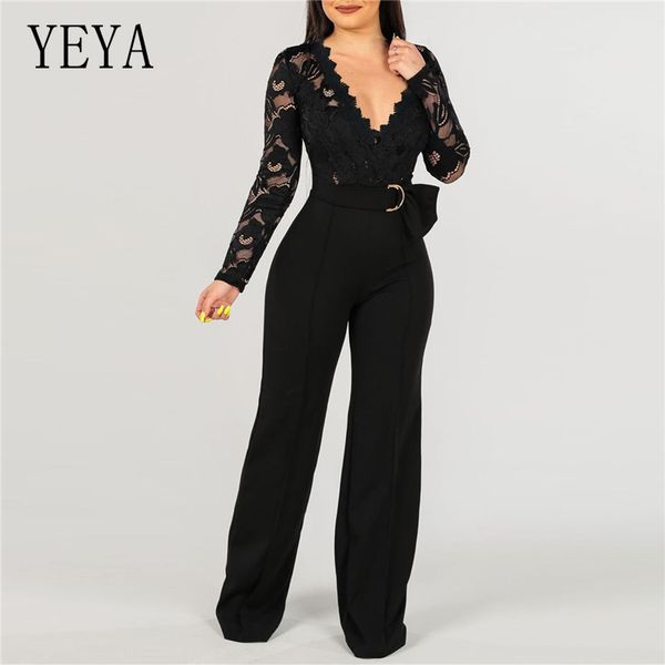yeya perspective black lace patchwork jumpsuit women long sleeve v neck romper wide leg pants party overalls female outfits, Black;white
yeya perspective black lace patchwork jumpsuit women long sleeve v neck romper wide leg pants party overalls female outfits, Black;white