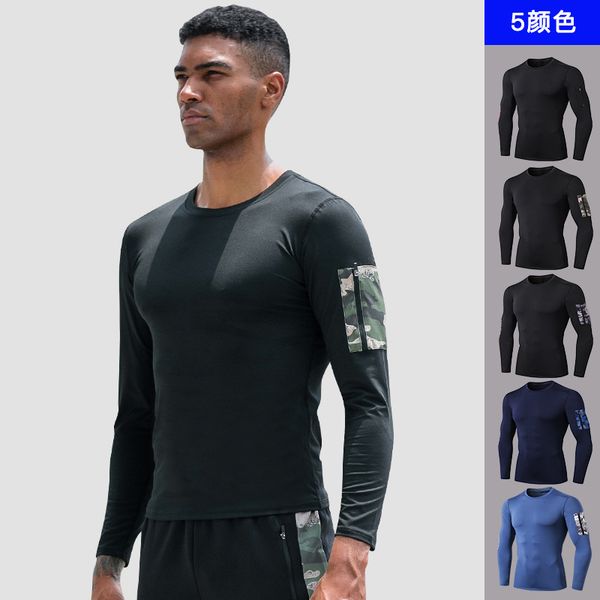 compression tights t shirt men fitness running shirt quick drying long sleeved t-shirt gyms fitness training tees rashguard, Black;blue
compression tights t shirt men fitness running shirt quick drying long sleeved t-shirt gyms fitness training tees rashguard, Black;blue