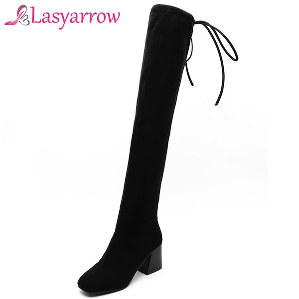 lasyarrow women winter thigh high boots over the knee female slim shoes lace up high heels black long bota feminina q200
lasyarrow women winter thigh high boots over the knee female slim shoes lace up high heels black long bota feminina q200