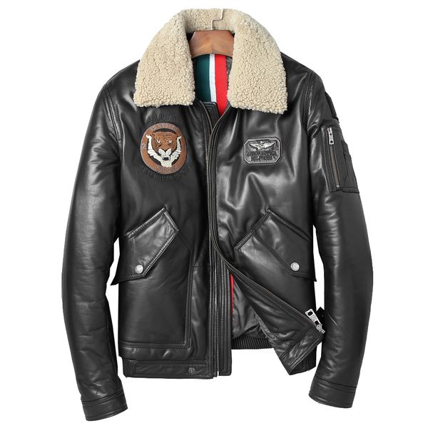 cool young men down coat natural sheep skin leather shell embroidery winter down coat leather genuine pockets clothing, Black
cool young men down coat natural sheep skin leather shell embroidery winter down coat leather genuine pockets clothing, Black