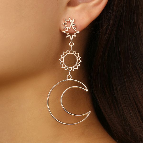 1 pair women lady girl earrings ear stud drop pendant moon sun star charm gifts jewelry hh88, Golden;silver
1 pair women lady girl earrings ear stud drop pendant moon sun star charm gifts jewelry hh88, Golden;silver