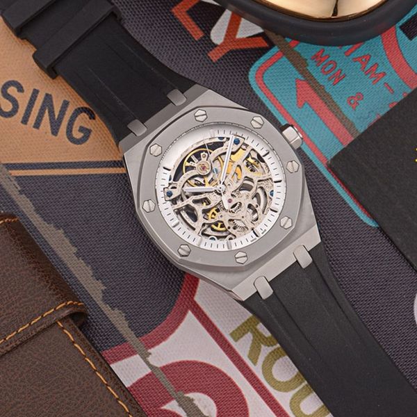 luxury mens watch automatic mechanical movement 316l stainless steel case 44mm hollow movement malaysian fragrance black strap with box a372, Slivery;brown
luxury mens watch automatic mechanical movement 316l stainless steel case 44mm hollow movement malaysian fragrance black strap with box a372, Slivery;brown