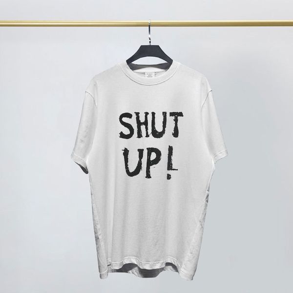 france street tide brand mens designer t-shirt vetements vtm witt meng shut up letter printed short-sleeved women t shirt europe and america, White;black
france street tide brand mens designer t-shirt vetements vtm witt meng shut up letter printed short-sleeved women t shirt europe and america, White;black