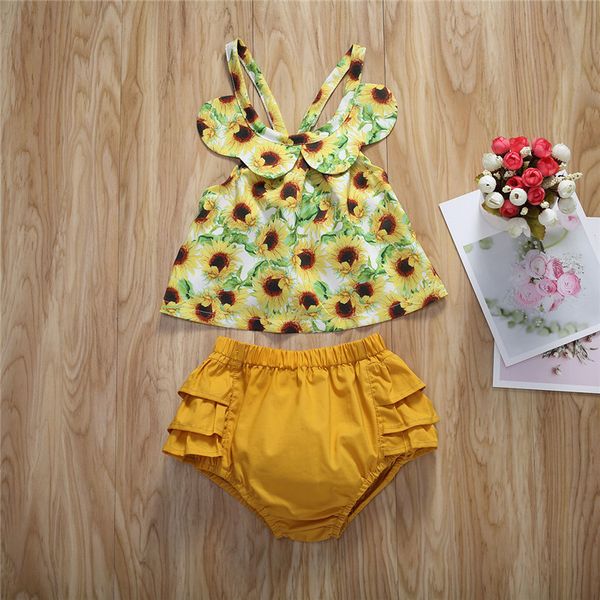 2020 summer toddler kid baby girls outfit clothes floral suspender + shorts 2 pcs set, White
2020 summer toddler kid baby girls outfit clothes floral suspender + shorts 2 pcs set, White