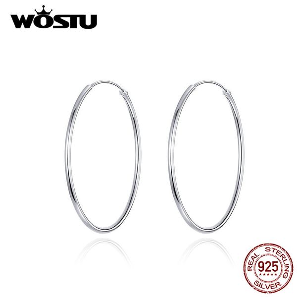 wostu 100% 925 sterling silver big circle hoop earrings minimalist simple round earrings for women fashion party jewelry cqe710, Golden;silver
wostu 100% 925 sterling silver big circle hoop earrings minimalist simple round earrings for women fashion party jewelry cqe710, Golden;silver