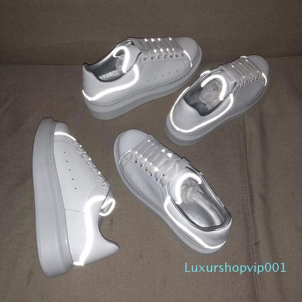 men fashion white casual shoes women reflective-trimmed genuine leather shoes classic lace up lightweight couple sports sneakers, Black
men fashion white casual shoes women reflective-trimmed genuine leather shoes classic lace up lightweight couple sports sneakers, Black