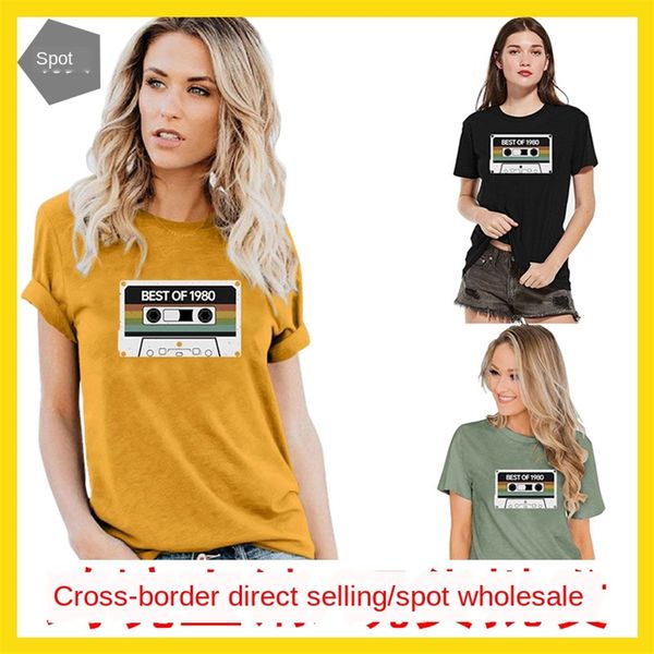ladies of 1980 ladies letter short sleeve of 1980 t-shirt letter short sleeve t-shirt, White
ladies of 1980 ladies letter short sleeve of 1980 t-shirt letter short sleeve t-shirt, White