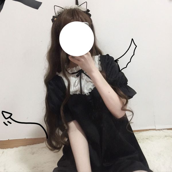lolita dress sweet cute kawaii girls op princess maid vintage ruffles skirt puff sleeve red black skirt round collar, Black;red
lolita dress sweet cute kawaii girls op princess maid vintage ruffles skirt puff sleeve red black skirt round collar, Black;red