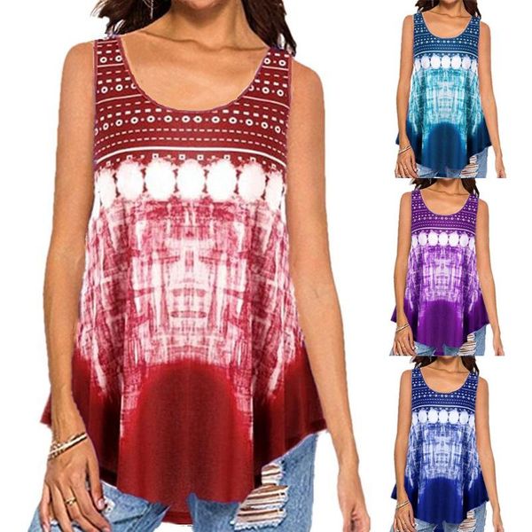 women's tanks & camis plus size women gradient print tank loose tee fashion vest summer camisole casual female blusas, White
women's tanks & camis plus size women gradient print tank loose tee fashion vest summer camisole casual female blusas, White