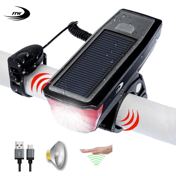 ftw bicycle light + bell + power bank solar powered usb rechargeable bike front light lamp cycling led lantern
ftw bicycle light + bell + power bank solar powered usb rechargeable bike front light lamp cycling led lantern
