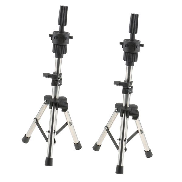 stainless steel cosmetology mannequin manikin head holder tripod stand 2pcs, White 
stainless steel cosmetology mannequin manikin head holder tripod stand 2pcs, White