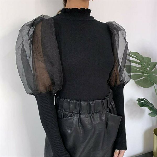 womens and blouses cropped sheer tee casual shirts mesh puff sleeve office blouse slim fit ladies vintage clothes, White
womens and blouses cropped sheer tee casual shirts mesh puff sleeve office blouse slim fit ladies vintage clothes, White