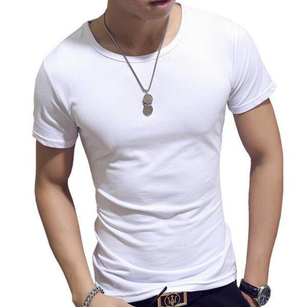 summer men's solid t-shirt cotton o-neck short sleeved t shirt men stretch lycra casual tees male brand clothing, White;black
summer men's solid t-shirt cotton o-neck short sleeved t shirt men stretch lycra casual tees male brand clothing, White;black