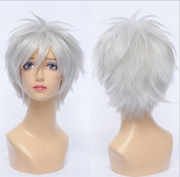 + hirako mako silver white short cos wig kanekalon hair no lace front wigs, Black;brown
+ hirako mako silver white short cos wig kanekalon hair no lace front wigs, Black;brown
