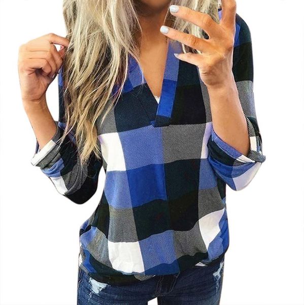 women v neck plaid blouse long sleeve casual shirt ladies 2020 spring autumn blouse fashion laides pullover streetwear, White
women v neck plaid blouse long sleeve casual shirt ladies 2020 spring autumn blouse fashion laides pullover streetwear, White