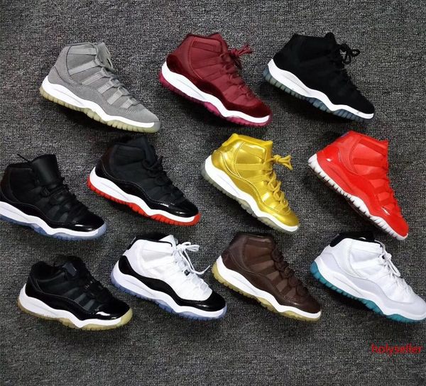 2020 new 11s kids basketball shoes 11 children bred concord metallic silver space jam golden cool grey toddlers boys outdoor sports trainers 
2020 new 11s kids basketball shoes 11 children bred concord metallic silver space jam golden cool grey toddlers boys outdoor sports trainers