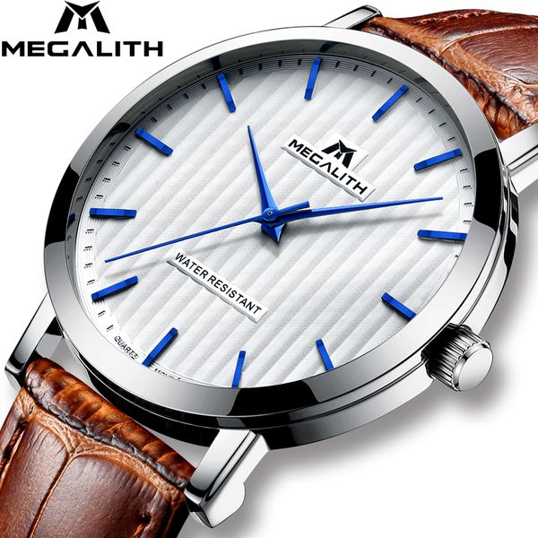 megalith men's watches waterproof analogue simple design watches fashion casual brown leather strap mens quartz wrist watch, Slivery;brown
megalith men's watches waterproof analogue simple design watches fashion casual brown leather strap mens quartz wrist watch, Slivery;brown