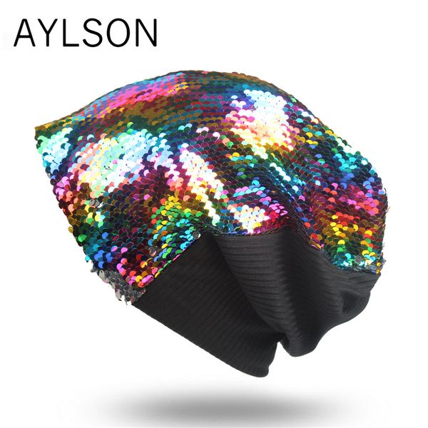 2019 autumn and winter knitted cotton men's hat warm caps sequins hats shiny can change color fashion hip hop clothing beanies 
2019 autumn and winter knitted cotton men's hat warm caps sequins hats shiny can change color fashion hip hop clothing beanies