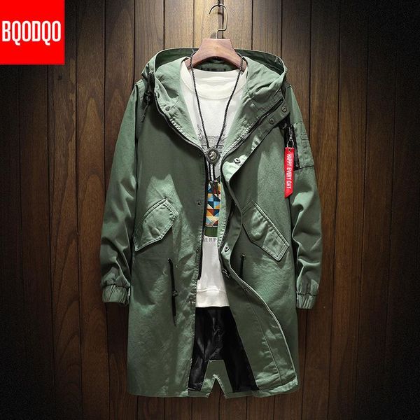 long trench coat jacket men cotton autumn spring black hip hop japanese coats streetwear men's hooded army green casual jackets, Black;brown
long trench coat jacket men cotton autumn spring black hip hop japanese coats streetwear men's hooded army green casual jackets, Black;brown