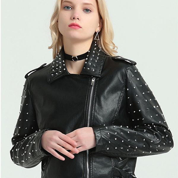 fmfssom new solid zipper moto& biker rivet women jacket casual long sleeve turn-down collar female black jacket, Black;brown
fmfssom new solid zipper moto& biker rivet women jacket casual long sleeve turn-down collar female black jacket, Black;brown