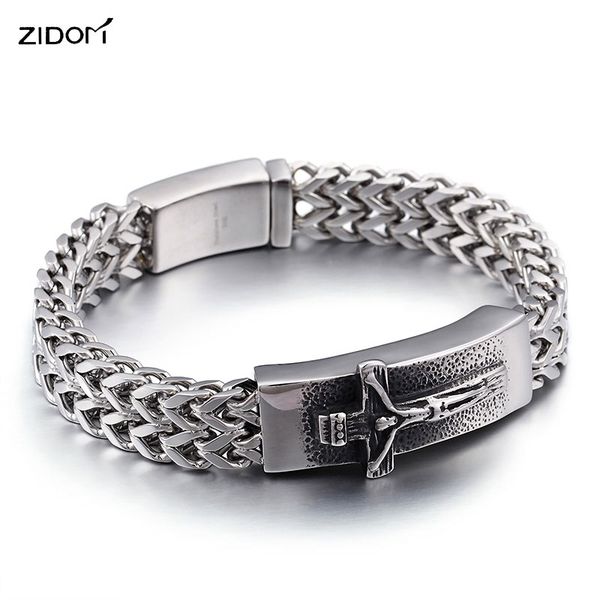 stainless steel silver color vintage style jesus cross men bracelets fashion 22cm long link chain bracelet men jewelry gifts, Black
stainless steel silver color vintage style jesus cross men bracelets fashion 22cm long link chain bracelet men jewelry gifts, Black