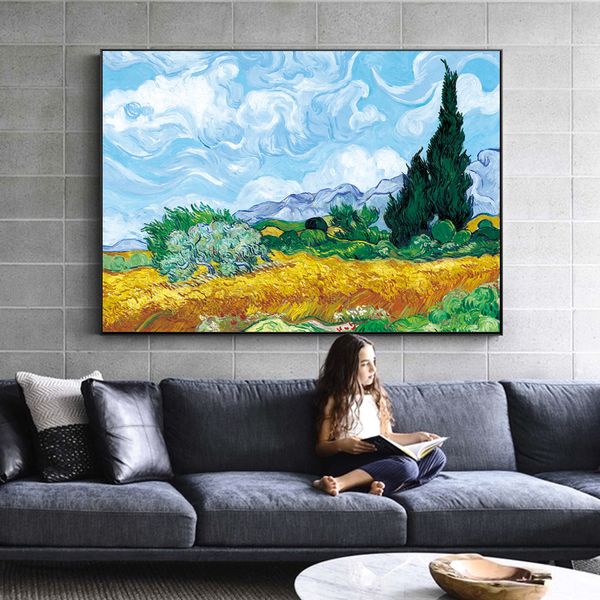 wheatfield with cypresses by van gogh painting on the wall impressionist landscape wall art canvas picture home decor 190929
wheatfield with cypresses by van gogh painting on the wall impressionist landscape wall art canvas picture home decor 190929