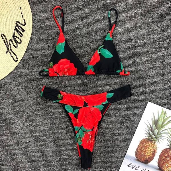 2019 женщин сексуального цветок печать высокой талии push-up bra set мягкого купальник 2,21, Red;black
2019 женщин сексуального цветок печать высокой талии push-up bra set мягкого купальник 2,21, Red;black