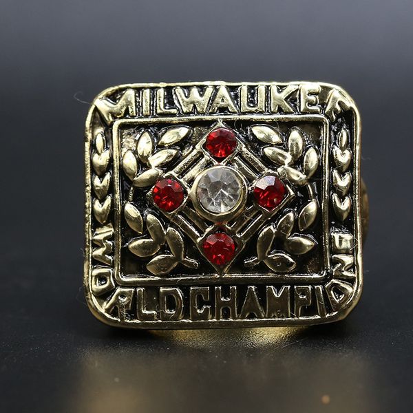 1957 чемпионат baseball brewers world ring оптовой бесплатная доставка, Golden;silver
1957 чемпионат baseball brewers world ring оптовой бесплатная доставка, Golden;silver