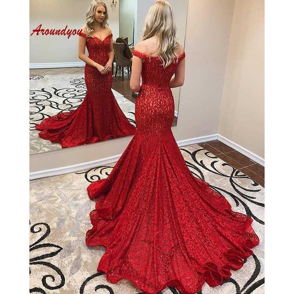 red long lace mermaid evening dresses party plus size elegant women ladies prom formal dresses evening gown, White;black
red long lace mermaid evening dresses party plus size elegant women ladies prom formal dresses evening gown, White;black