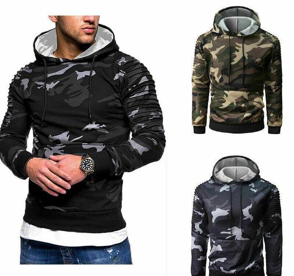 new men plain camouflage color hooded pullover hoodie sweatshirt hoody jumper coats, Black
new men plain camouflage color hooded pullover hoodie sweatshirt hoody jumper coats, Black