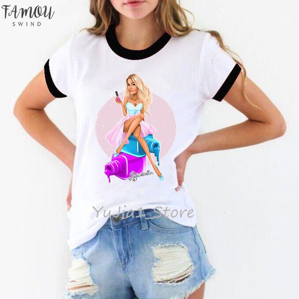colorful nail polish print vogue t shirt hipster tee shirt women kawaii clothes diy custom tshirt t shirt wholesale, White
colorful nail polish print vogue t shirt hipster tee shirt women kawaii clothes diy custom tshirt t shirt wholesale, White