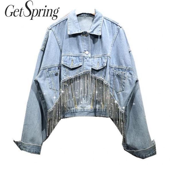 getspring women coat diamond tassel patchwork irregular coats jackets women asymmetry vintage all match blue jean jackets, Black;brown
getspring women coat diamond tassel patchwork irregular coats jackets women asymmetry vintage all match blue jean jackets, Black;brown
