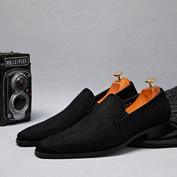 fashion pointed toe slip on man casual shoes genuine leather handmade daily loafers comfortable men's cow suede flats js309, Black
fashion pointed toe slip on man casual shoes genuine leather handmade daily loafers comfortable men's cow suede flats js309, Black