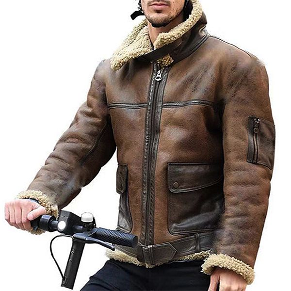 men's street personality coat fur personality jacket new men's leather bomber jacket with removable fur collar genuine leather, Black;brown
men's street personality coat fur personality jacket new men's leather bomber jacket with removable fur collar genuine leather, Black;brown