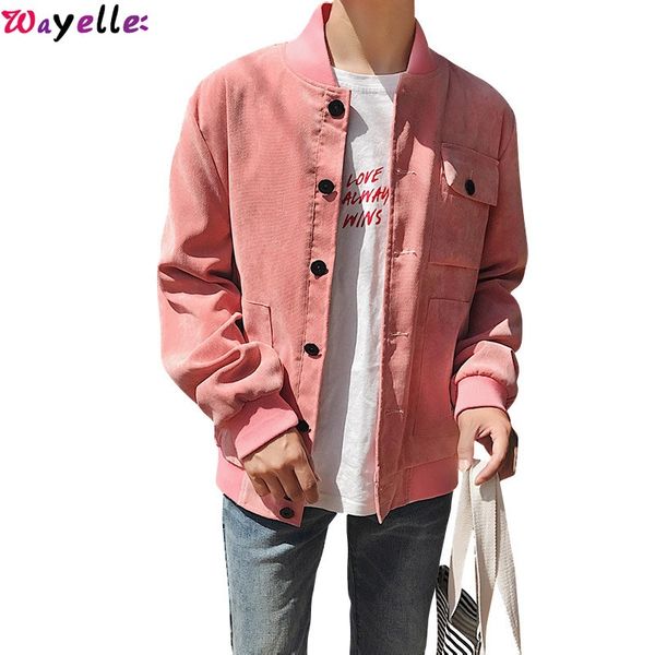 autumn new casual large size men's jacket solid color edging outer pockets long-sleeved youth popular stand collar street pink, Black;brown
autumn new casual large size men's jacket solid color edging outer pockets long-sleeved youth popular stand collar street pink, Black;brown