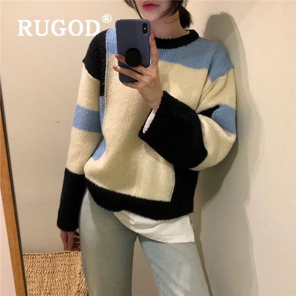 rugod new arrivals warm sweater women mohair o neck colorful patchwork pattern loose knitted sweater pullover fashion female top, White;black
rugod new arrivals warm sweater women mohair o neck colorful patchwork pattern loose knitted sweater pullover fashion female top, White;black