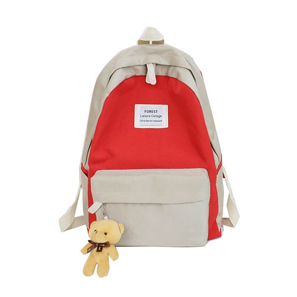 retro trend women's color matching backpack with bear zipper wild casual school backpack sport outdoor travel bags for ladies
retro trend women's color matching backpack with bear zipper wild casual school backpack sport outdoor travel bags for ladies