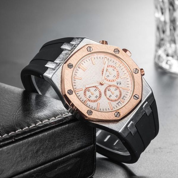 fashion comfortable rubber strap mens luxury watch quartz movement offshore royal male oak wristwatch 40mm military clock, Blue
fashion comfortable rubber strap mens luxury watch quartz movement offshore royal male oak wristwatch 40mm military clock, Blue