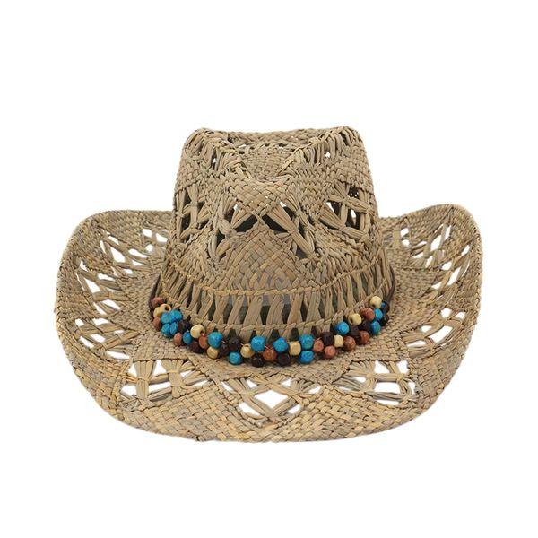 new-natural straw hat western cowboy hat ladies men's hand-woven outdoor travel sun visor western straw, Blue;gray
new-natural straw hat western cowboy hat ladies men's hand-woven outdoor travel sun visor western straw, Blue;gray