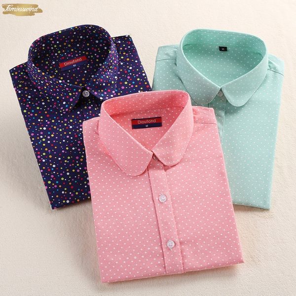 women blouses 2019 plus size polka dot cotton long sleeve womens shirts turn down collar cotton casual blouse women top, White
women blouses 2019 plus size polka dot cotton long sleeve womens shirts turn down collar cotton casual blouse women top, White