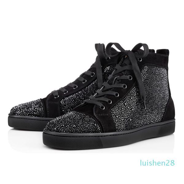 2020 mens red bottoms designer shoes spike suede leather men women flat fashion luxury casual shoes party lovers sneakers 36-47 with box l28, Black
2020 mens red bottoms designer shoes spike suede leather men women flat fashion luxury casual shoes party lovers sneakers 36-47 with box l28, Black
