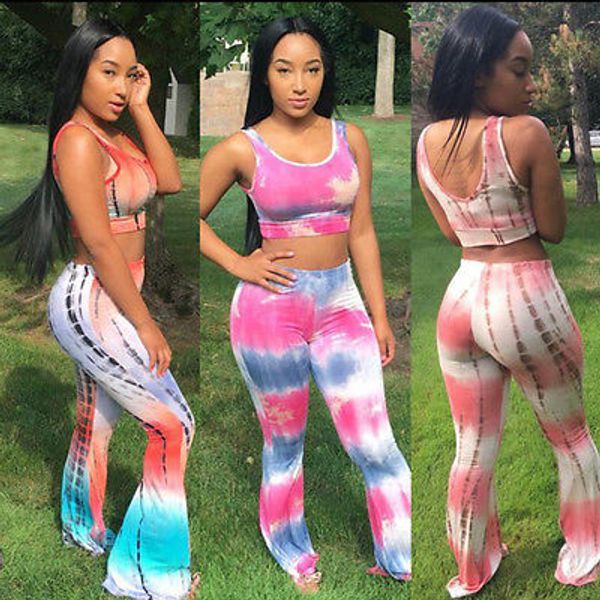 tie dye flared trousers high waist wide leg long pants trousers with crop 2pcs women clothes, White
tie dye flared trousers high waist wide leg long pants trousers with crop 2pcs women clothes, White
