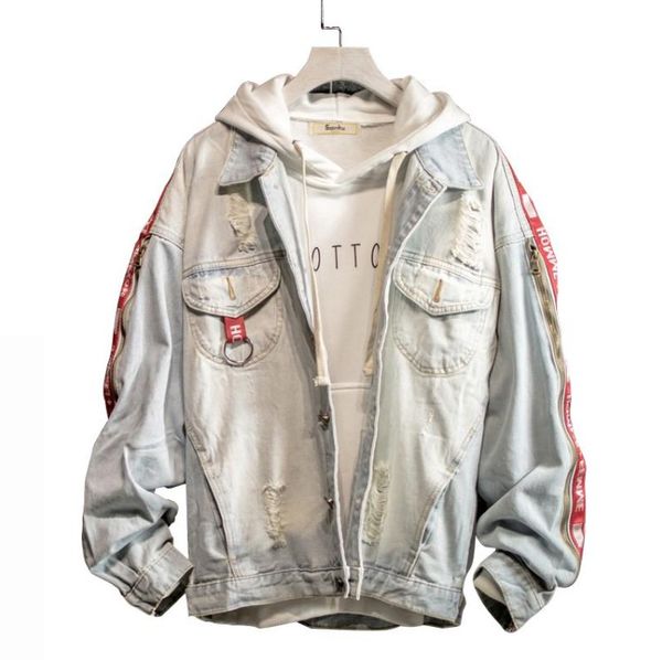 men's fashion denim hole loose long sleeve jacket casual bomber jacket hip hop retro denim streetwear, Black;brown
men's fashion denim hole loose long sleeve jacket casual bomber jacket hip hop retro denim streetwear, Black;brown