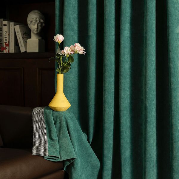 modern minimalist american style green chenille blackout curtains for living room with finished curtains
modern minimalist american style green chenille blackout curtains for living room with finished curtains