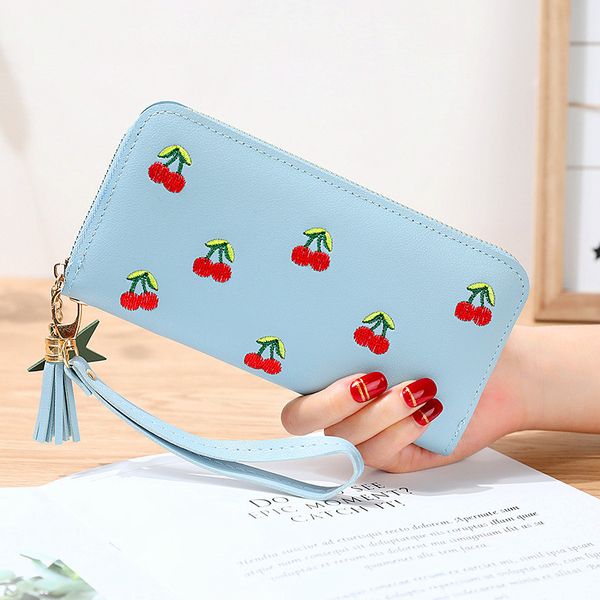 fashion tassel wallet women long leather cherry ladies wallets embroidered zipper clutch bag card purse porte feuille femme, Red;black
fashion tassel wallet women long leather cherry ladies wallets embroidered zipper clutch bag card purse porte feuille femme, Red;black