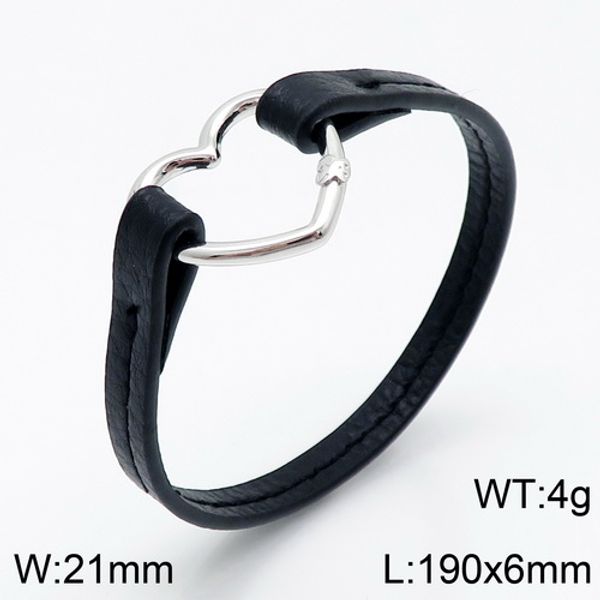 fashion men women silver color rose gold copper stainless steel hollow heart bear black leather bracelets pulseras jewelry
fashion men women silver color rose gold copper stainless steel hollow heart bear black leather bracelets pulseras jewelry