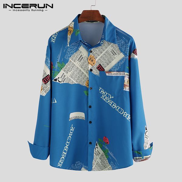 incerun fashion printed shirt men lapel long sleeve loose casual blouse korean streetwear hawaiian shirts camisa masculina s-3xl, White;black
incerun fashion printed shirt men lapel long sleeve loose casual blouse korean streetwear hawaiian shirts camisa masculina s-3xl, White;black
