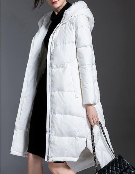 large collar women warm winter down coat loose fitting hooded duck women down coat jackets, Black
large collar women warm winter down coat loose fitting hooded duck women down coat jackets, Black
